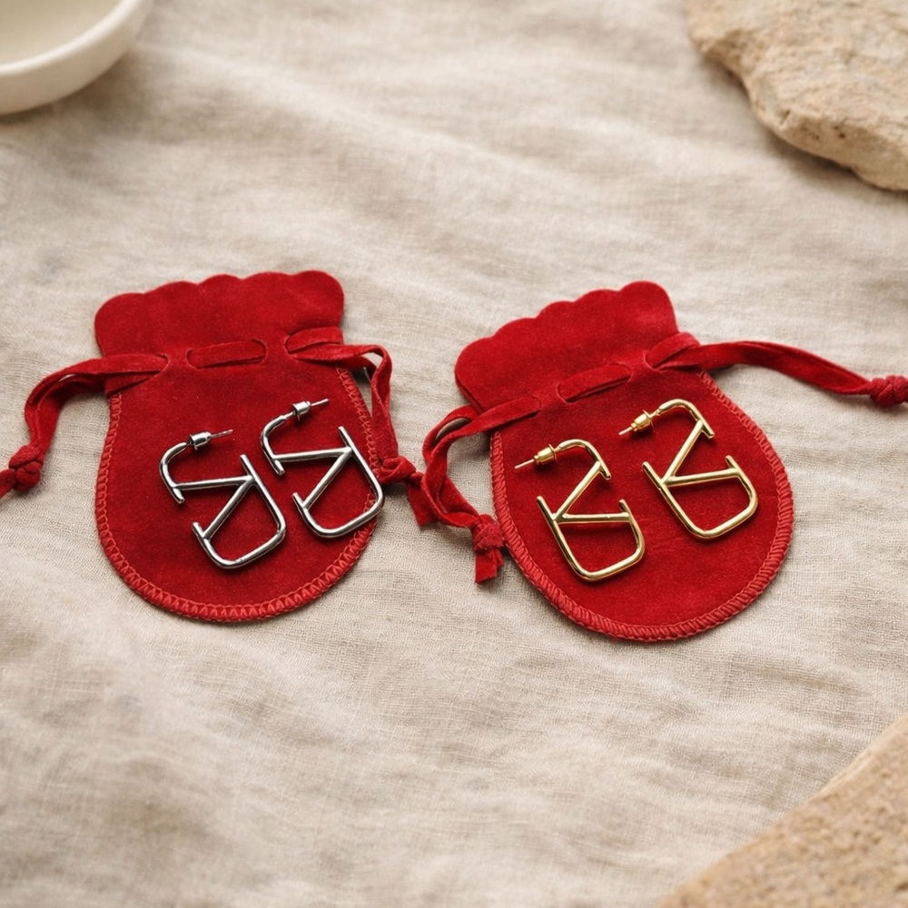 V Gold Earrings Fashion Trendy Jewelry Designer Jewelry